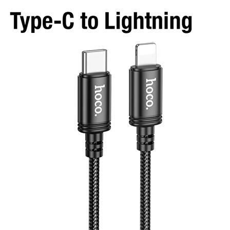 HOCO X89 PD 20W Type-C to iPhone Lightning Hızlı Şarj ve Data Kablosu (Siyah)