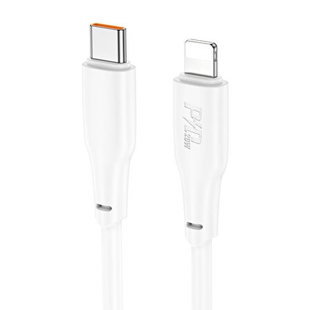 HOCO X93 Force 20W Type-C to iPhone Lightning-C Ultra Hızlı Şarj ve Data Kablosu (Beyaz)