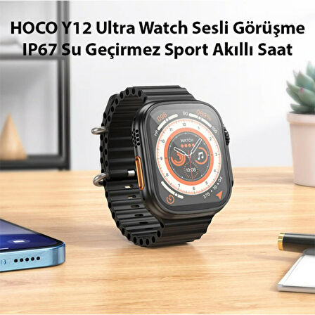 HOCO Y12 Ultra Watch Sesli Görüşme IP67 Su Geçirmez Sport Akıllı Saat