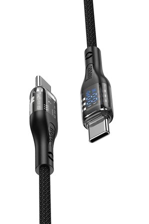 Hoco. U115 1.2M 100W Type-C to Type-C Şarj Data Kablosu - Siyah