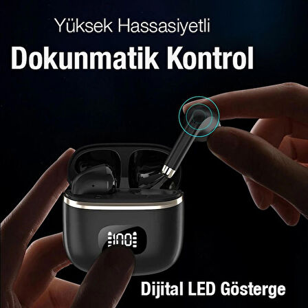 HOCO EQ1 TWS Led Ekranlı Kablosuz Bluetooth 5.3 Kulakiçi Kulaklık