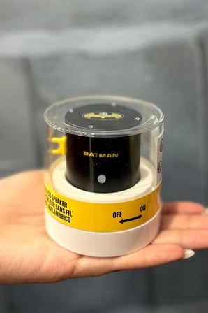 DC Lisanslı Batman Taşınabilir Metal Kablosuz Hoparlör Siyah 4.6 Cm