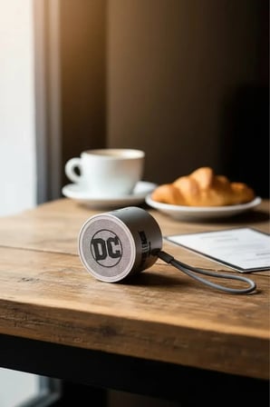 DC Lisanslı Justice League Taşınabilir Metal Kablosuz Hoparlör Siyah 4.6 Cm