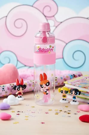Powerpuff Girls Lisanslı Plastik Şişe 1100ML - Pembe