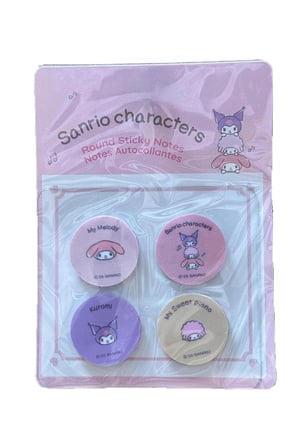 Sanrio Lisanslı Karakterler Yuvarlak Yapışkan Mini Notlar – 80 Yaprak