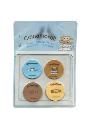 Sanrio Lisanslı Cinnamoroll Yuvarlak Yapışkan Mini Notlar – 80 Yaprak