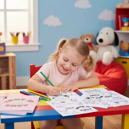 Snoopy Lisanslı Seyahat Serisi Renkli Boyama ve Sticker Seti