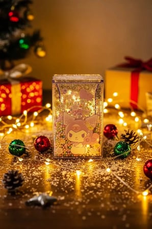 Sanrio Lisanslı Kuromi Çiçek Dili Işıltılı Kalem Tutucu Masaüstü Düzenleyici