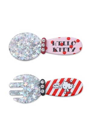 Hello Kitty Lisanslı Saç Tokası (2 Adet) – Parlak Yüzeyli & Akrilik Tasarım