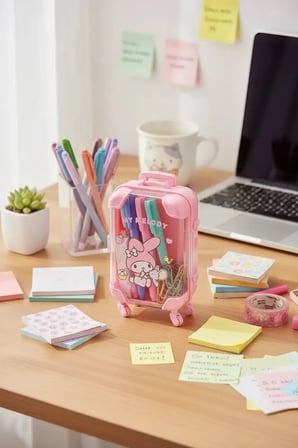 Sanrio Lisanslı My Melody Mini Bavul Saklama Kutusu – Dekoratif Düzenleyici 13 Cm
