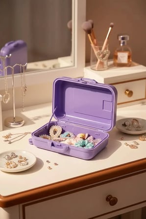 Sanrio Lisanslı Kuromi Mini Bavul Saklama Kutusu – Dekoratif Düzenleyici 13 Cm