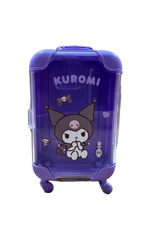 Sanrio Lisanslı Kuromi Mini Bavul Saklama Kutusu – Dekoratif Düzenleyici 13 Cm