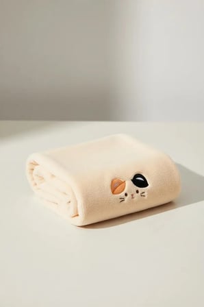 Miniso Lisanslı Sevimli Hayvanlar Serisi Kedi Emici Saç Havlusu – Hızlı Kuruyan Yumuşak Mikrofiber Saç Bonesi 80 Cm