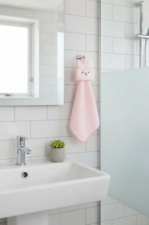 Miniso Lisanslı Sevimli Hayvanlar Serisi Tavşan Emici El Havlusu – Mikrofiber Dokulu Askılı Mutfak Ve Banyo Havlusu 30 Cm