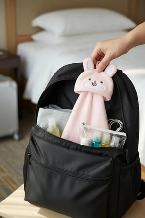Miniso Lisanslı Sevimli Hayvanlar Serisi Tavşan Emici El Havlusu – Mikrofiber Dokulu Askılı Mutfak Ve Banyo Havlusu 30 Cm