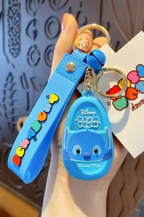 Disney Lisanslı Tsum Tsum Serisi Mini Terlik Figürlü Silikon Çanta Süsü ve Anahtarlık