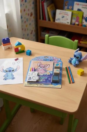 Disney Lilo ve Stitch Lisanslı Damga Boyama Seti Defter ve Kalem İçerikli Aktivite Seti