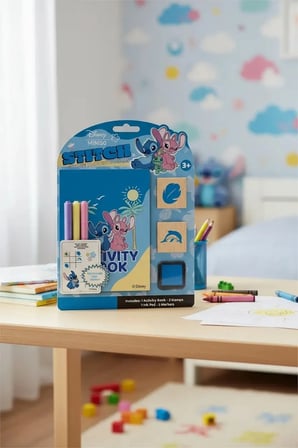 Disney Lilo ve Stitch Lisanslı Damga Boyama Seti Defter ve Kalem İçerikli Aktivite Seti