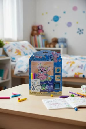 Disney Lilo ve Stitch Lisanslı Damga Boyama Seti Defter ve Kalem İçerikli Aktivite Seti