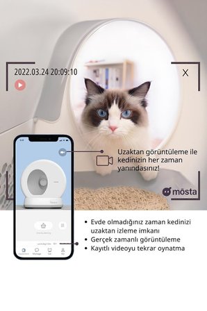 Ubtech Ucat C10 Pro Kameralı Akıllı Kedi Tuvaleti (Sıfır - Kutu Hasarlı)