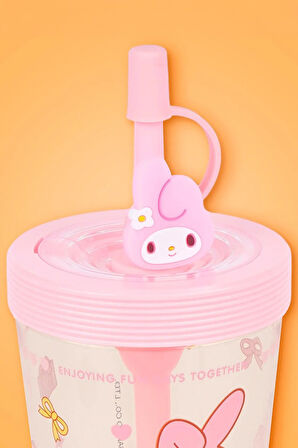 Sanrio Lisanslı Pipetli Plastik Şişe (535ml) - My Melody