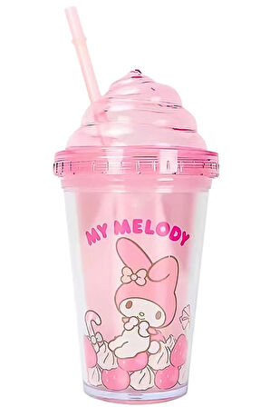 Sanrio Lisanslı Pipetli Plastik Şişe (320Ml) - My Melody