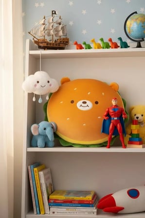 Miniso Lisanslı Shiba Inu Peluş Yastık – Hamburger Tasarımlı ve Yumuşak | TR