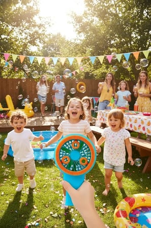 Miniso Lisanslı El Tipi Baloncuk Oyuncak Eğlenceli Açık Hava Oyun Arkadaşı Mavi 18 Cm