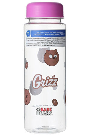 We Bare Bears Lisanslı Sevimli Boz Ayı Su Şişesi (500Ml)