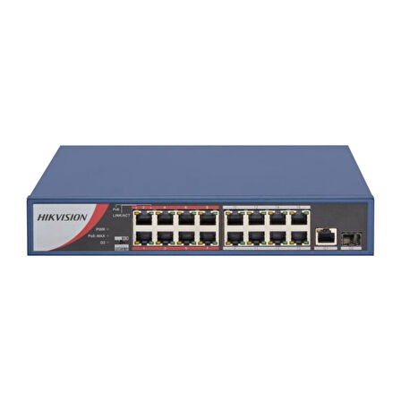 Hikvision DS-3E0318P-E/M(B) 16 Port PoE (130W) 10/100Mbps + 1xGB,1xSFP Uplink Switch