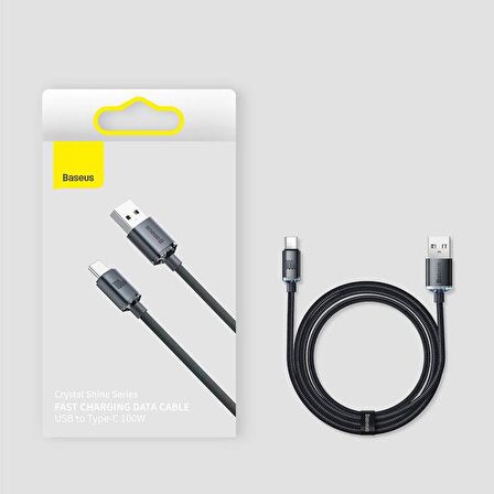 Baseus Crystal Shine 100W USB to Type-C Hızlı Şarj Kablo 1.2 mt