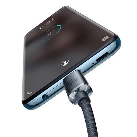 Baseus Crystal Shine 100W Type-C To Type-C Hızlı Şarj Kablo 2 mt