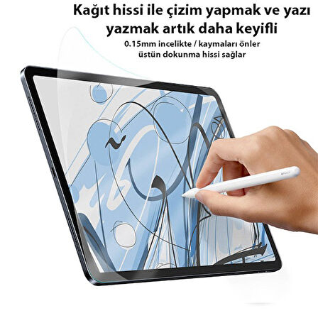 Baseus Paper Like iPad Mini 6 (2021) ve Mini 7 (2024) 0.15mm Darbe Emici Ekran Koruyucu