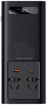Baseus Super Si Power 500W İnverter Ac 220W Araç İçi Çakmaklık ve Aküden Çevirici Dönüştürücü
