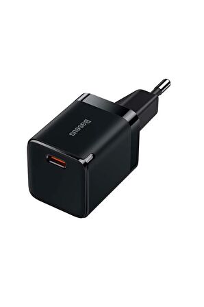 Baseus GaN3 Type-C 30 Watt Hızlı Şarj Aleti Siyah