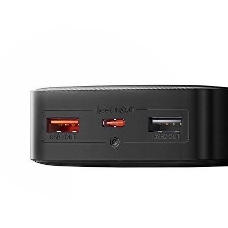 Baseus Bipo W 25 W 20000 mAh Hızlı Şarj Powerbank Siyah 