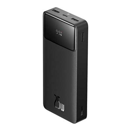 Baseus Bipo W 25 W 20000 mAh Hızlı Şarj Powerbank Siyah 
