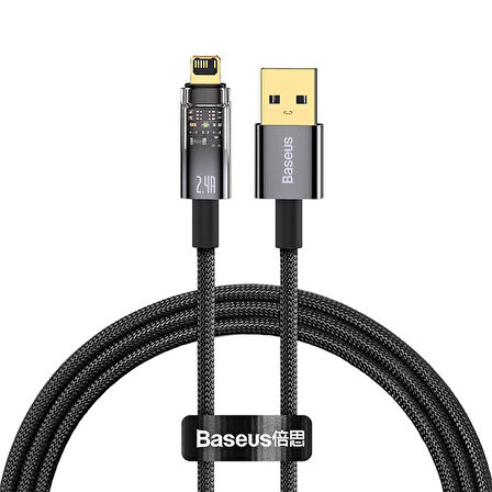 Baseus Explorer Seri Auto Power USB to iPhone Lightning Hızlı Şarj Data Kablosu 2.4a 1m