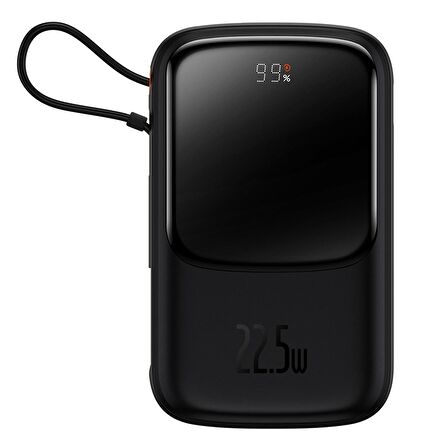 Baseus Qpo W Pro 22.5 W 10000 mAh Hızlı Şarj Powerbank Siyah 