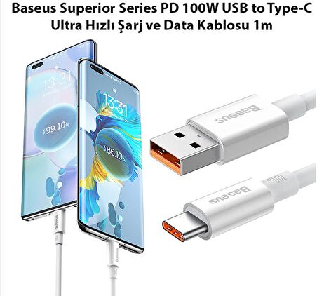 Baseus Superior Series PD 100W USB to Type-C Ultra Hızlı Şarj