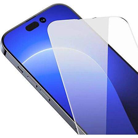 Baseus 0.3mm Crystal Shatter iPhone 14 Pro Full Tempered Ekran Koruyucu