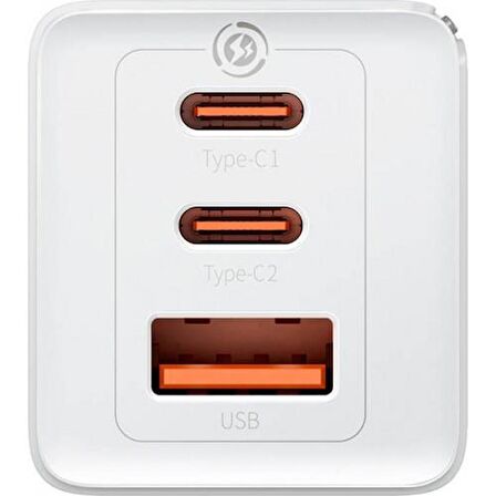 Baseus GaN5 Pro Type-C 65 Watt Hızlı Şarj Aleti Beyaz