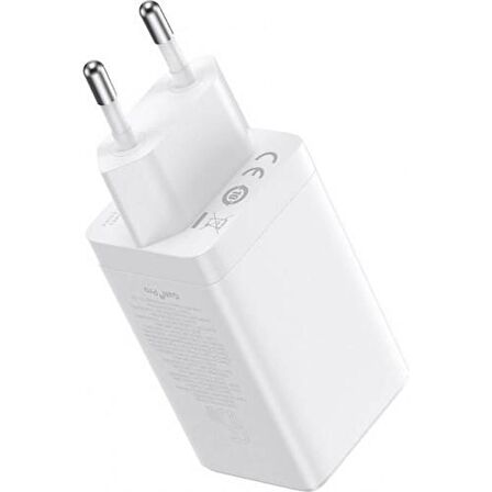 Baseus GaN5 Pro Type-C 65 Watt Hızlı Şarj Aleti Beyaz