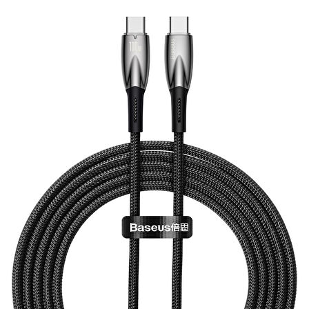 Baseus Glimmer Series 100W 200 cm PD Type-C Şarj Kablosu Siyah