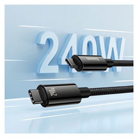 Baseus Tungsten Gold 240W Type-C toType-C 1m Hızlı Şarj & Veri Kablosu