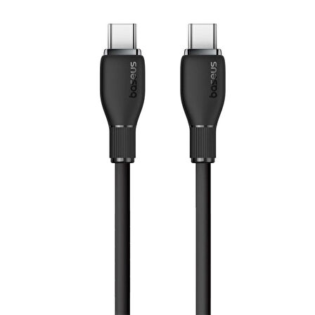 Baseus Pudding Hızlı Şarj Özellikli Type-C to Type-C 100W Kablo 1.2 M Siyah