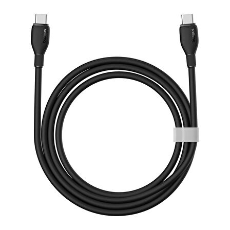 Baseus Pudding Hızlı Şarj Özellikli Type-C to Type-C 100W Kablo 1.2 M Siyah