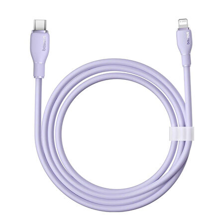 Baseus Pudding Hızlı Şarj Özellikli Type-C to Lightning 20W Kablo 1.2 M Mor
