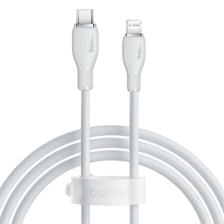 Baseus Pudding Hızlı Şarj Özellikli Type-C to Lightning 20W Kablo 1.2 M Beyaz
