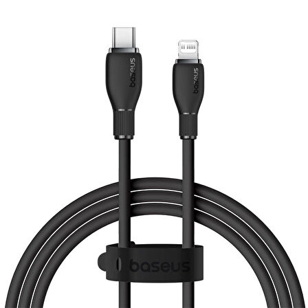 Baseus Pudding Hızlı Şarj Özellikli Type-C to Lightning 20W Kablo 1.2 M Siyah
